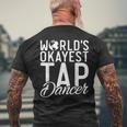 Worlds Okayest Tap Dancer Tap Dance Men's Back Print T-Shirt Gifts for Old Men