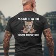 Yeah I'm Bi Boob Inspector T-Shirt mit Rückendruck Geschenke für alte Männer