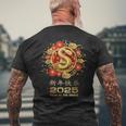 Year Of The Snake 2025 Lunar New Year Chinese New Year 2025 Men's T-shirt Back Print Gifts for Old Men Year Of The Snake 2025 Lunar New Year Chinese New Year 2025 Men's T-shirt Back Print Gifts for Old Men
