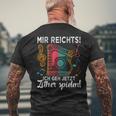 Zither Zither Player T-Shirt mit Rückendruck Geschenke für alte Männer