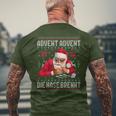 Advent Advent The Nose Burns X Xmas Christmas Santa T-Shirt mit Rückendruck Geschenke für alte Männer