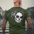 Beautiful La Catrina Santa Muerte Mexican T-Shirt mit Rückendruck Geschenke für alte Männer