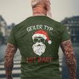 Christmas With Beard Santa Claus Christmas Beard Carrier T-Shirt mit Rückendruck Geschenke für alte Männer