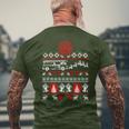 Christmas Fireman Fire Brigade Ugly Christmas T-Shirt mit Rückendruck Geschenke für alte Männer