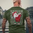Christmas Golf Santa Claus Ho Ho Hole In One Golfing Men's T-shirt Back Print Gifts for Old Men
