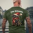 Christmas Outfit Cat With Christmas Lights Christmas T-Shirt mit Rückendruck Geschenke für alte Männer