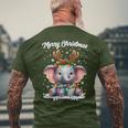 Christmas Outfit Christmas Jumper Elephant Christmas T-Shirt mit Rückendruck Geschenke für alte Männer