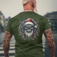 Christmas Skull Christmas Death Heavy Xmas T-Shirt mit Rückendruck Geschenke für alte Männer