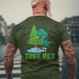 Christmas Tree Rex Dinosaur Fan Children's Christmas Tree T-Shirt mit Rückendruck Geschenke für alte Männer