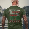 Es Eskaliert Eh Ugly Christmas Sweater Reindeer Christmas T-Shirt mit Rückendruck Geschenke für alte Männer