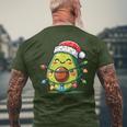 Festive Avocado Santa Christmas Lighting T-Shirt mit Rückendruck Geschenke für alte Männer