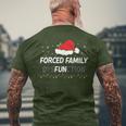 Forced Family Fun Dysfunction Christmas Santa Hat Men's T-shirt Back Print Gifts for Old Men
