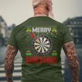 Dart Game Merry Dartmas Xmas Santa Ugly Dart's Christmas T-Shirt mit Rückendruck Geschenke für alte Männer