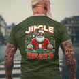 Jingle Beats Music Dj Santa Christmas Ugly Xmas T-Shirt mit Rückendruck Geschenke für alte Männer