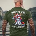 Reindeer Was Out Sold Reindeer Christmas T-Shirt mit Rückendruck Geschenke für alte Männer