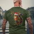 Squirrel Christmas Tree Lights Reindeer Christmas T-Shirt mit Rückendruck Geschenke für alte Männer