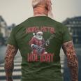 Heavy Metal Santa Claus Rock Holiday Navidad Música Rock Camiseta Hombre Estampado Espalda Regalos para ancianos