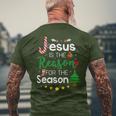 Jesus Is The Reason For The Season Christmas Xmas T-Shirt mit Rückendruck Geschenke für alte Männer