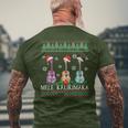 Mele Kalikimaka Hawaiian Christmas Ukulele Ugly T-Shirt mit Rückendruck Geschenke für alte Männer