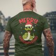 Merry Chrisssstmas Snake Cute Snake Christmas T-Shirt mit Rückendruck Geschenke für alte Männer