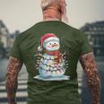 Merry Christmas Snowman Christmas Winter Xmas Eve T-Shirt mit Rückendruck Geschenke für alte Männer