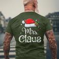 Mr And Mrs Claus Pyjama Santa T-Shirt mit Rückendruck Geschenke für alte Männer