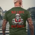 No Lift No Fitness Santa Muscle Christmas T-Shirt mit Rückendruck Geschenke für alte Männer