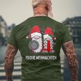 Nordic Gnomeiking Tomte Couple Merry Christmas German T-Shirt mit Rückendruck Geschenke für alte Männer