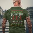 Oh What Fun It Is To Run Christmas Jumper T-Shirt mit Rückendruck Geschenke für alte Männer