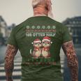 Her Otter Half His Otter Half Christmas Ugly Sweater Couple T-Shirt mit Rückendruck Geschenke für alte Männer