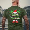 Papa Claus Outfit Christmas Family Christmas T-Shirt mit Rückendruck Geschenke für alte Männer