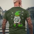 Papa Elf Father Elf Christmas T-Shirt mit Rückendruck Geschenke für alte Männer