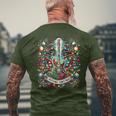 The Rocking Christmas Rock Guitar Santa T-Shirt mit Rückendruck Geschenke für alte Männer