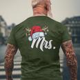 Santa Claus Hat Mrs Partner Outfit For Christmas T-Shirt mit Rückendruck Geschenke für alte Männer