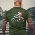 Santa Claus Motorcycle Vintage Christmas Biker Lover Men's T-shirt Back Print Gifts for Old Men