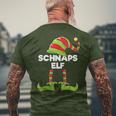 Schnapps Elf Outfit Christmas Family Elf Christmas T-Shirt mit Rückendruck Geschenke für alte Männer