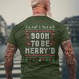 Soon To Be Merry'd Engaged Couples Matching Ugly Christmas Men's T-shirt Back Print Gifts for Old Men