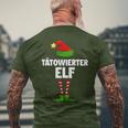 Tattooed Elf Partner Look Elves Family Outfit Christmas T-Shirt mit Rückendruck Geschenke für alte Männer