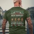 Tech-Support I'm Here To Delete Your Cookies Christmas T-Shirt mit Rückendruck Geschenke für alte Männer