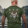 Viking Santaiking Christmas Jumper Falalalaalhalla S T-Shirt mit Rückendruck Geschenke für alte Männer