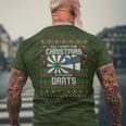 All I Want For Christmas Is Playing Darts Ugly Xmas Sweater T-Shirt mit Rückendruck Geschenke für alte Männer