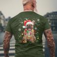 Xmas Lighting Santa French Bulldog Dog Christmas T-Shirt mit Rückendruck Geschenke für alte Männer