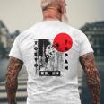 Aesthetic Retro Tokyo Tower Silhouette Japan Fans T-Shirt mit Rückendruck Geschenke für alte Männer