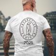 Angekommen In Der Antarctic 2025 Gray T-Shirt mit Rückendruck Geschenke für alte Männer