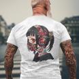 Anime Manga Gráfico Ojos Rojos Arte Anime Camiseta Hombre Estampado Espalda Regalos para ancianos