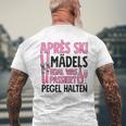 Apres Ski Mädels Egal Was Passiert Pegel Halten T-Shirt mit Rückendruck Geschenke für alte Männer