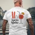 Après Spritz X Aperölchen Spritz & Skifahren Skifahrer Ski T-Shirt mit Rückendruck Geschenke für alte Männer