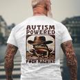 Autism Powered FCk Machine Meme Frog Cowboy Autistic Men's T-shirt Back Print Gifts for Old Men