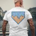 Baseball Home Plate Ice Cream Drip With Sprinkles For Boys Men's Back Print T-Shirt Gifts for Old Men