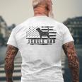 Beagle Dad Distressed American Flag Patriotic Dog Men's T-shirt Back Print Gifts for Old Men
